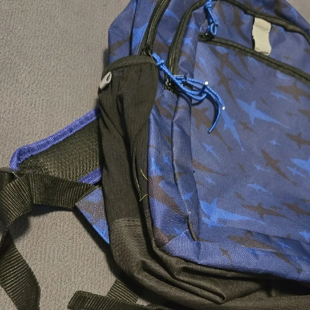 Blue and Black Kids Shark Backpack